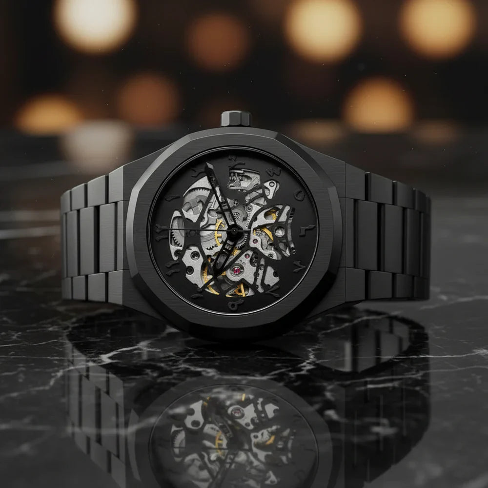 HOURAN V550 โ Skeleton Automatic Movement Watch