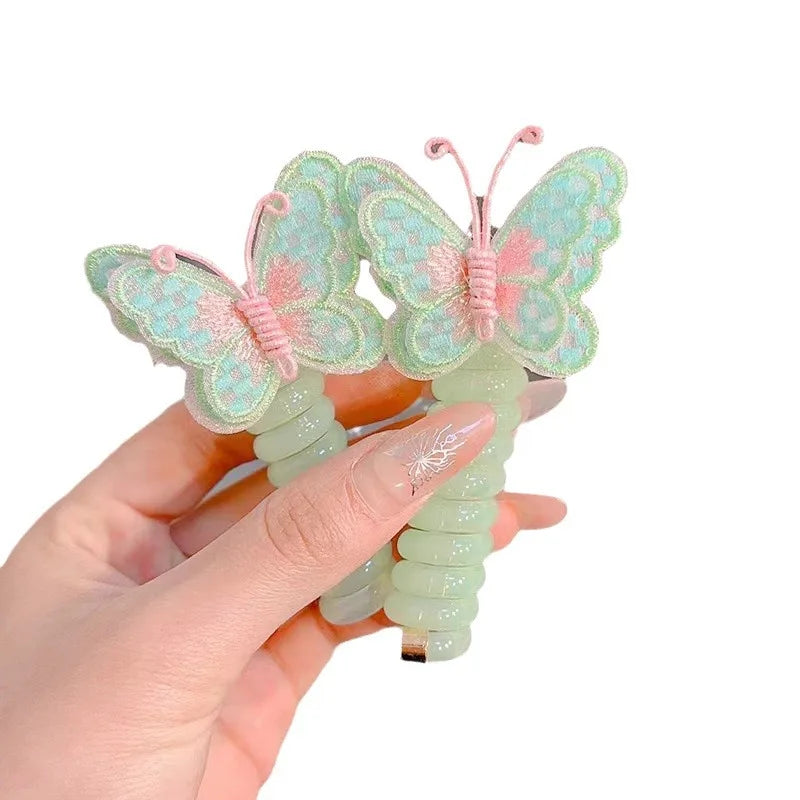 Butterfly Telephone Wire Hair Bands – Cute, Colorful & Perfect for Little Girls