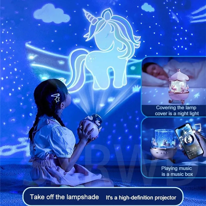 Films & Soothing Sounds Projector Night Light for Kids – A Magical Bedtime Experience!
