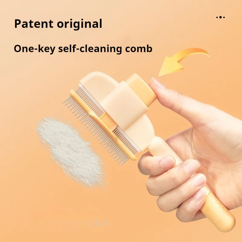 Self-Cleaning Pet Flea Comb Grooming Brush – Keep Your Pet Happy & Pest-Free!