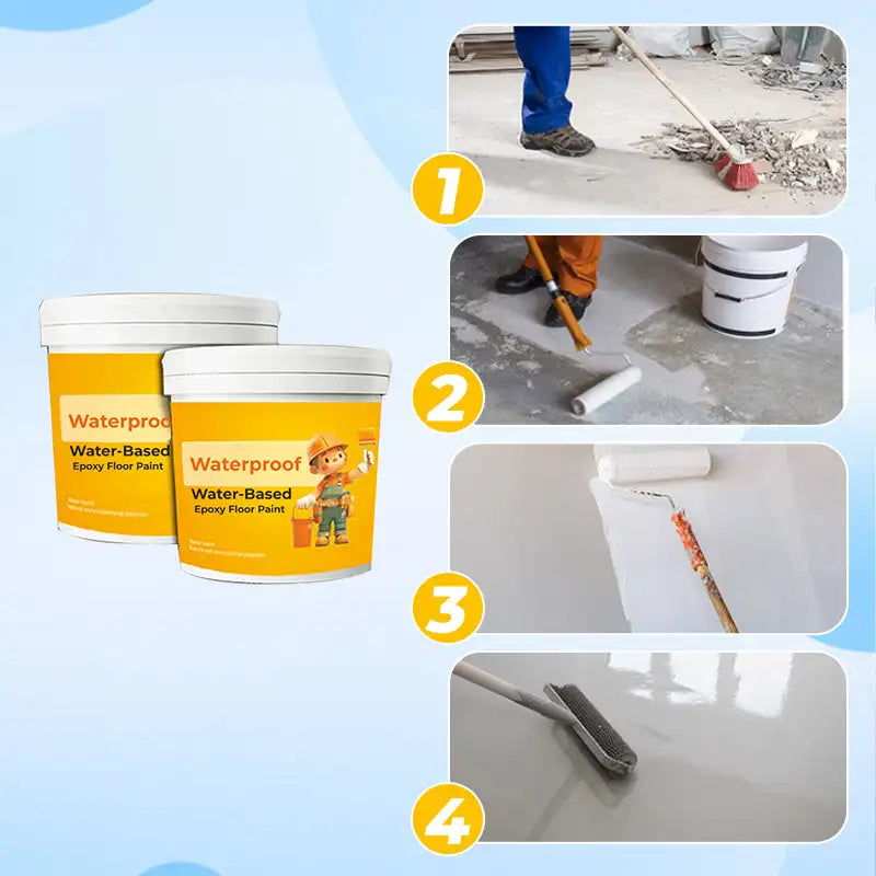 Waterproof Water-Based Epoxy Floor Paint – Durable, Eco-Friendly & Moisture-Resistant!