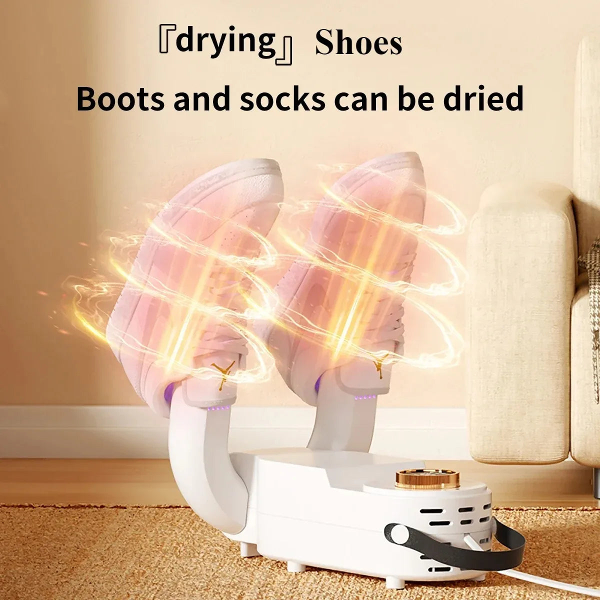 Adjustable Quick-Dry Odor Removal Portable Shoe Dryer – Keep Your Shoes Fresh & Dry!