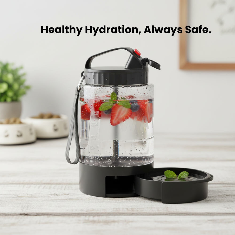 Portable Dog Water Bottle With Bowl