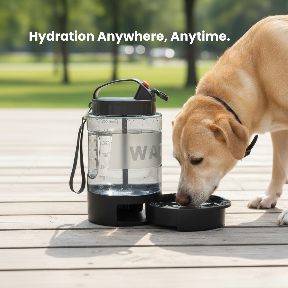 Portable Dog Water Bottle With Bowl
