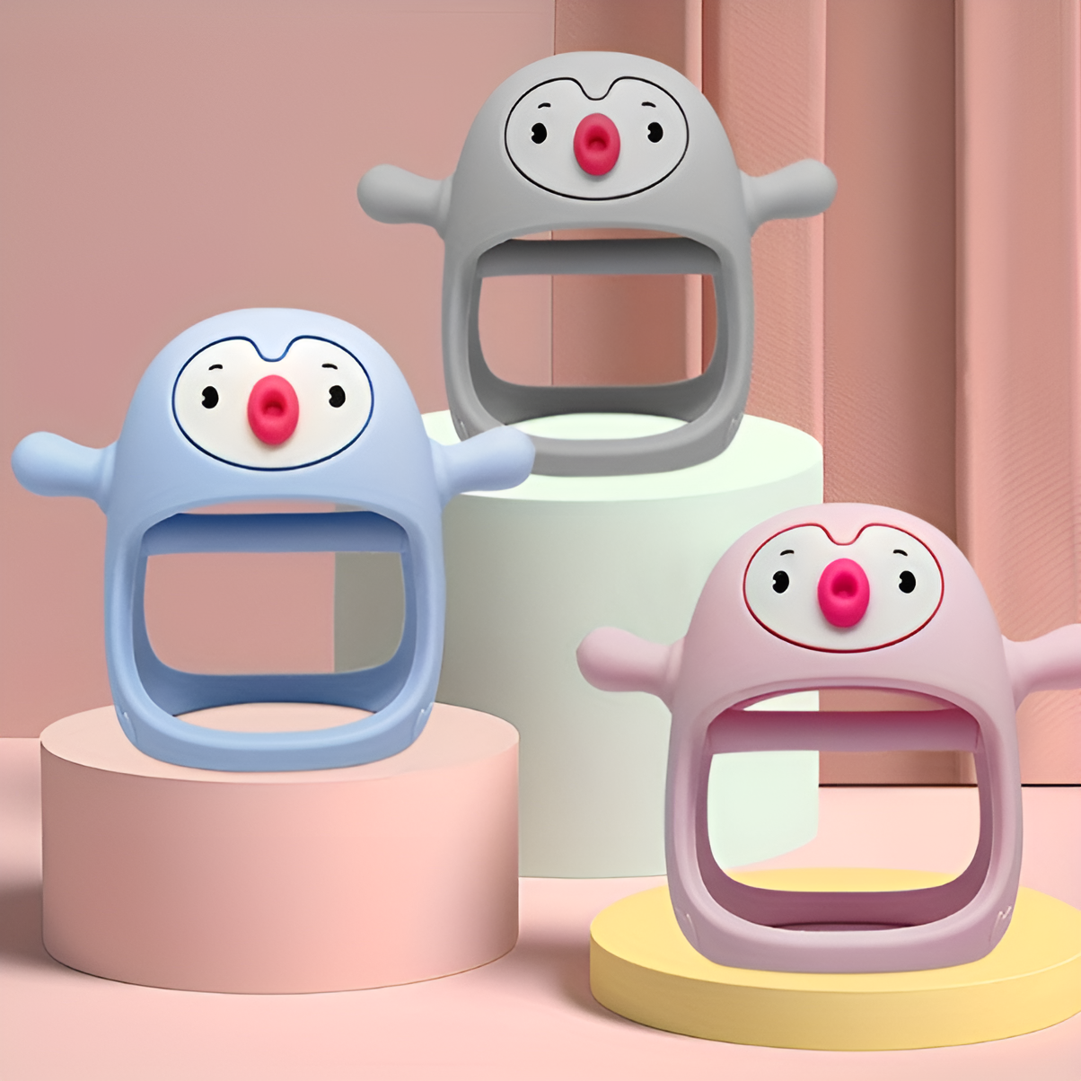 Stay-Put Silicone Teething Ring