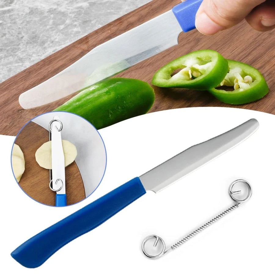 Adjustable Spring-Loaded 3-in-1 Paring Knife – Precision Cutting Made Easy
