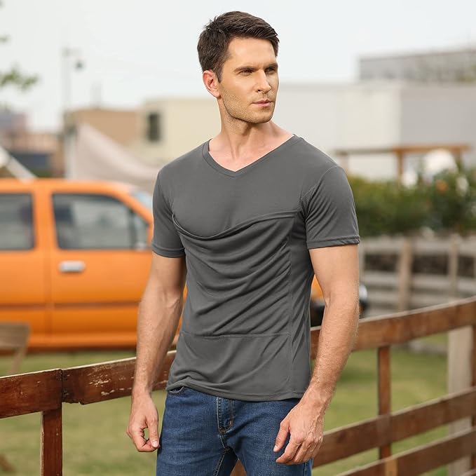 Men’s Baby Carrier Safety Kangaroo Pocket Shirt – Comfort, Bonding & Hands-Free Convenience!