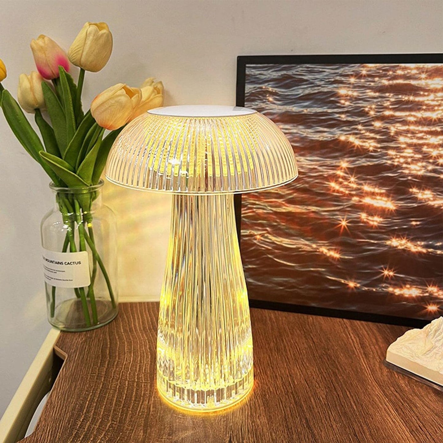 GlowGlobe™ Crystal Mushroom Table Lamp