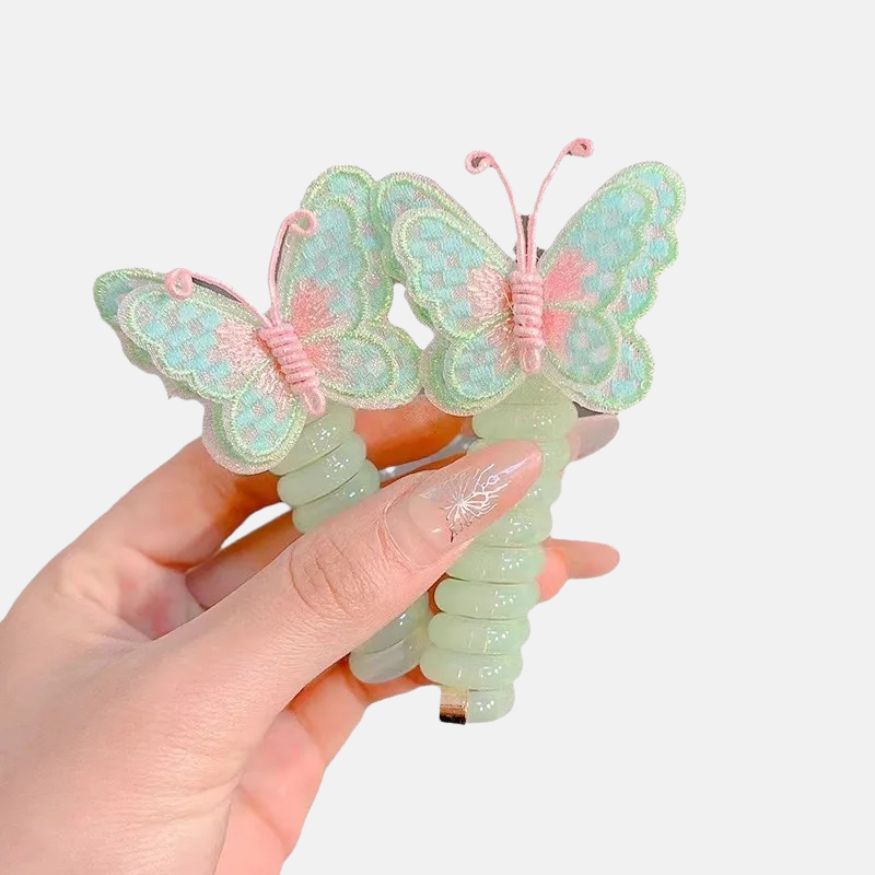Butterfly Telephone Wire Hair Bands – Cute, Colorful & Perfect for Little Girls