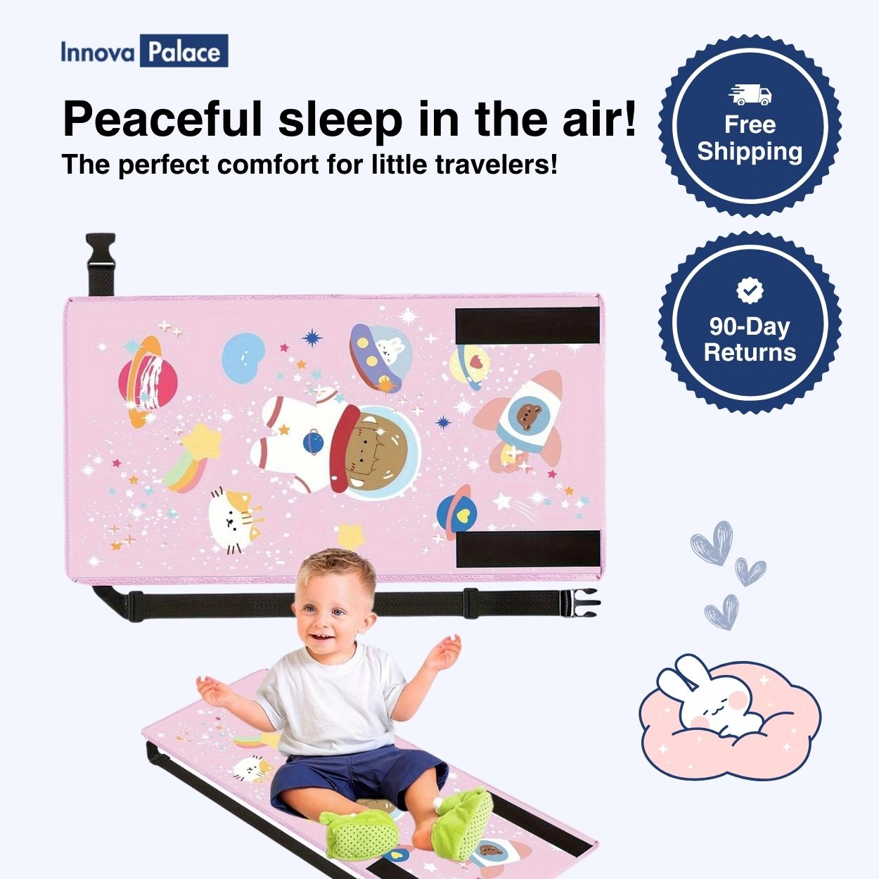 KidsPlaneBed™ – Seat Extender & Travel Footrest