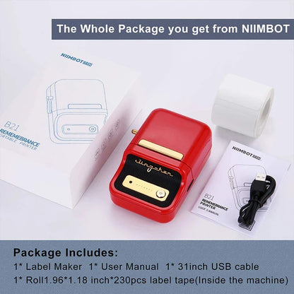 Mini Retro Portable Thermal Label Printer – Print in Style!