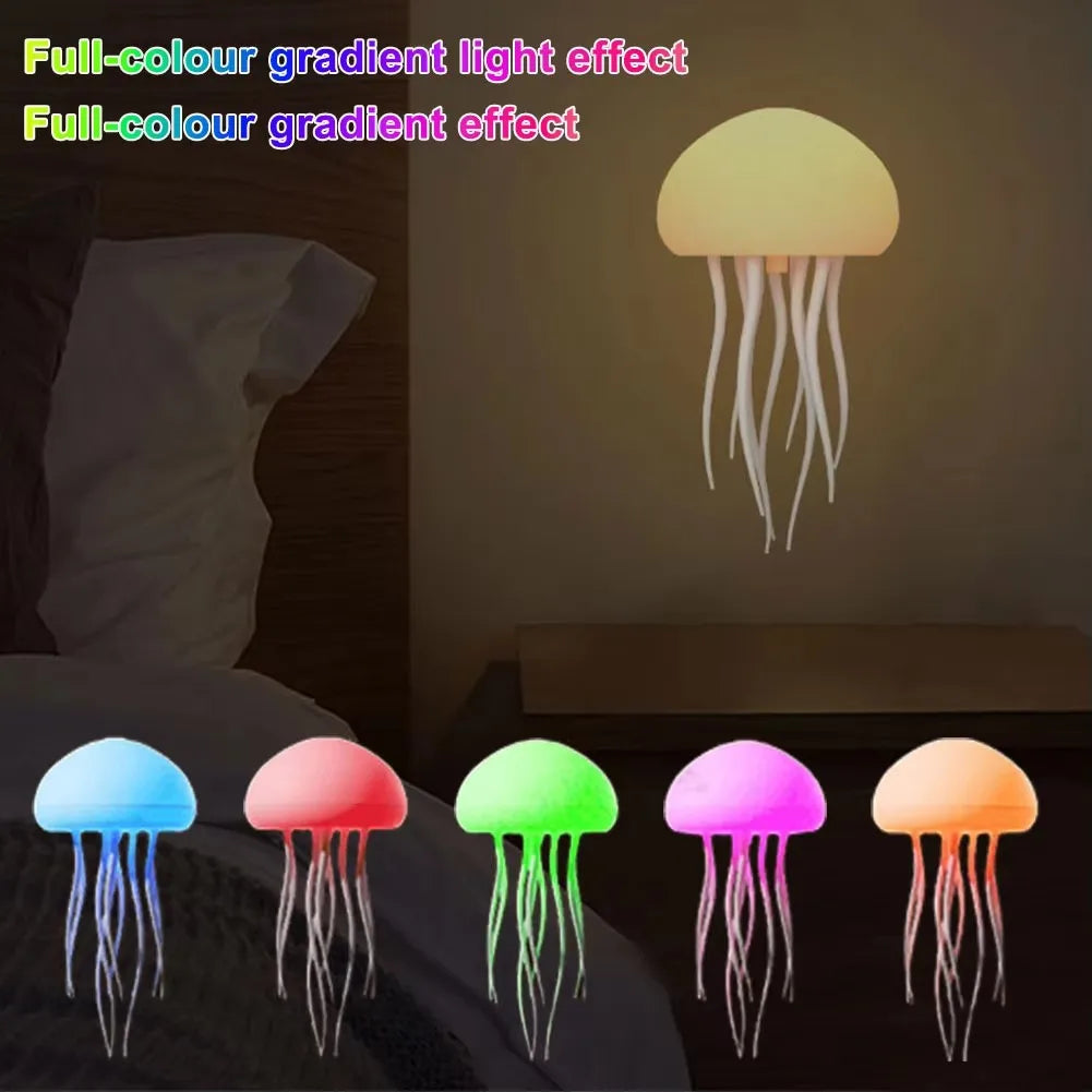 Voice Control RGB Gradient Jellyfish Night Light – A Magical Underwater Glow!