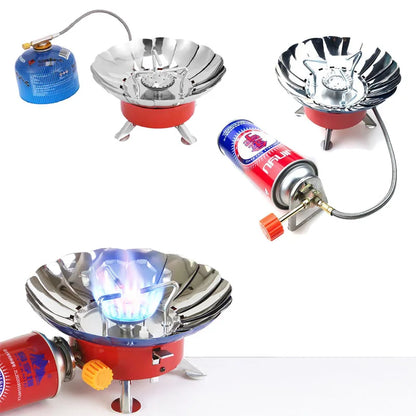 Lotus Mini Camping Gas Stove – Compact, Stable & Ready for Any Adventure!