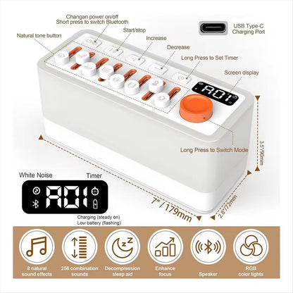 LumiSound™ – Bluetooth Speaker with Ambient Light & White Noise Sleep Aid