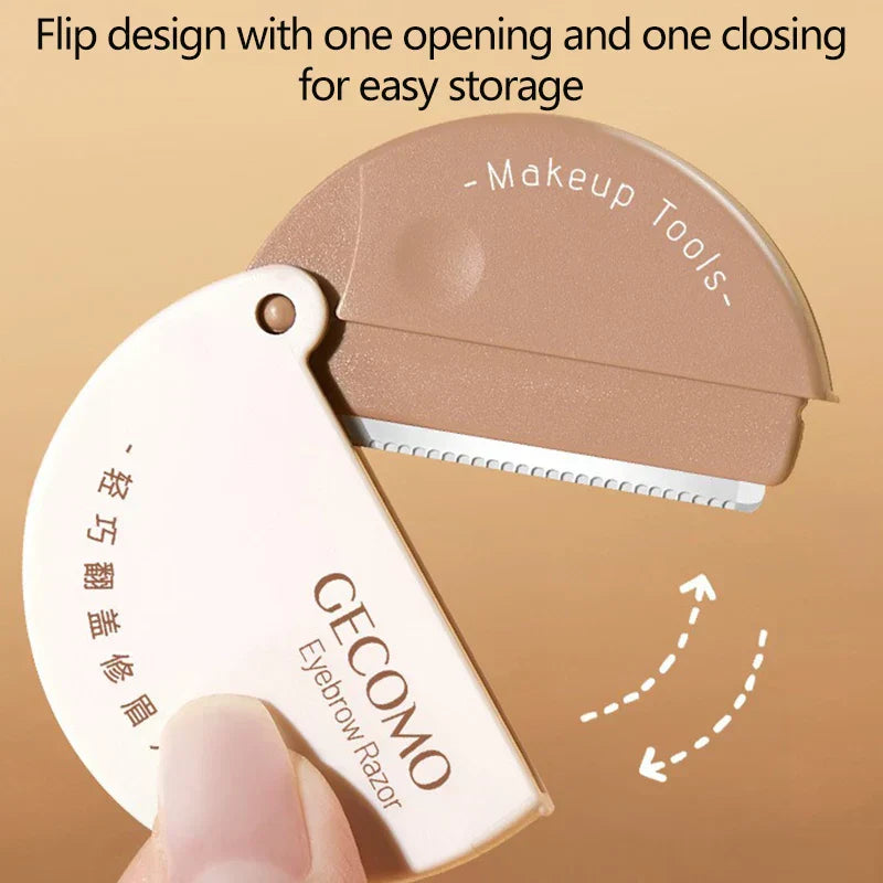 Portable Folding Eyebrow Razor – Stainless Steel Blade