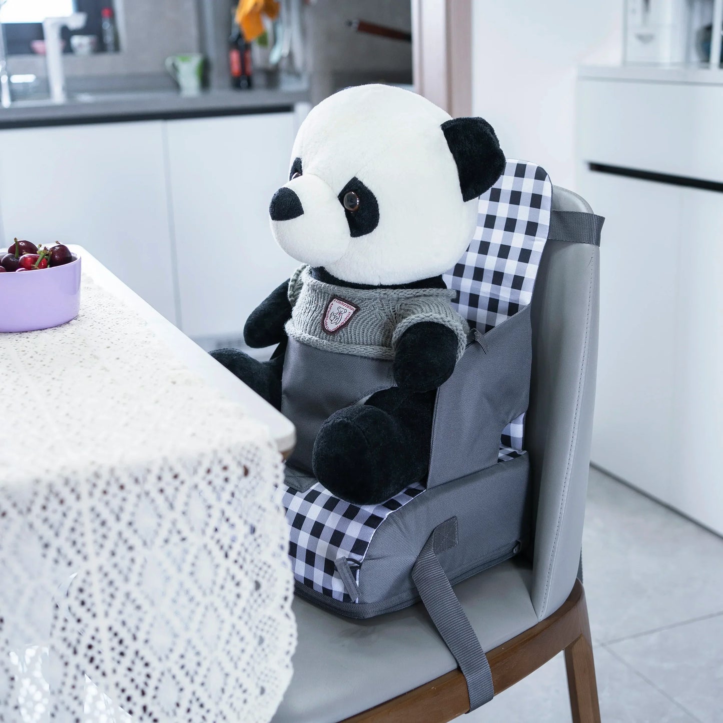 Toddler Booster Seat Pad with Safety Belt – Lightweight & Portable