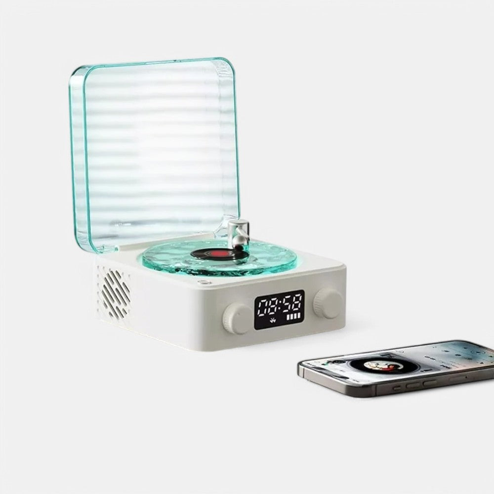 Premium Waves Retro Bluetooth Vinyl Record Player – Nostalgic Charm Meets Modern Sound!