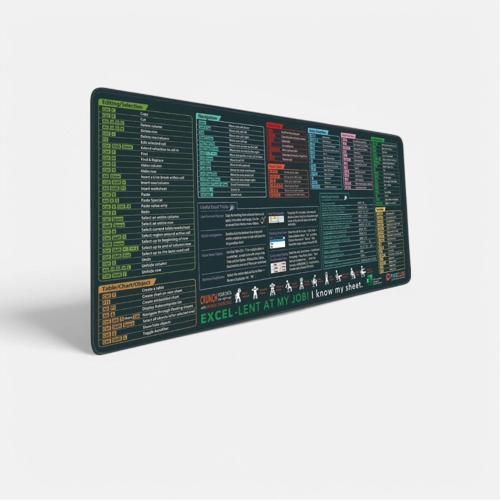 Excel Shortcut Keys Mouse Pad – Work Smarter, Excel Faster!