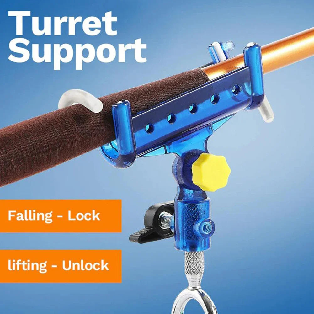 AquaGrip™ 🎣🔒 – 360° Self-Locking Fishing Rod Holder with Adjustable Bracket