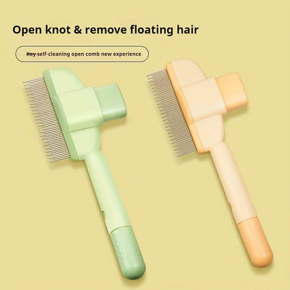 Self-Cleaning Pet Flea Comb Grooming Brush – Keep Your Pet Happy & Pest-Free!