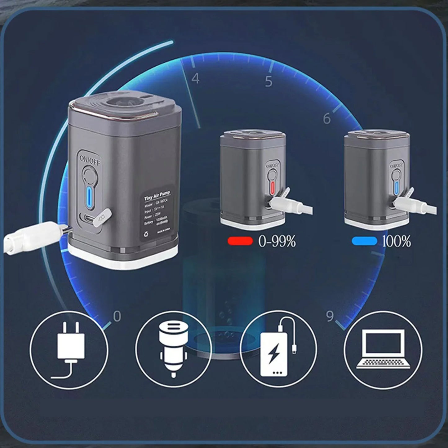 BreezeMate™ – Your Compact Companion for Fast Inflation & Deflation