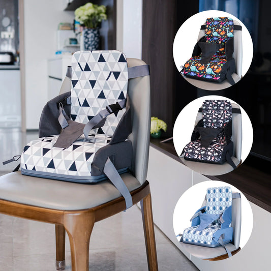 Toddler Booster Seat Pad with Safety Belt – Lightweight & Portable
