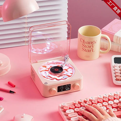 Premium Waves Retro Bluetooth Vinyl Record Player – Nostalgic Charm Meets Modern Sound!