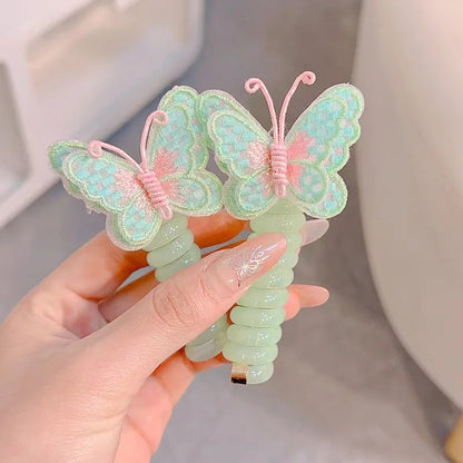 Butterfly Telephone Wire Hair Bands – Cute, Colorful & Perfect for Little Girls