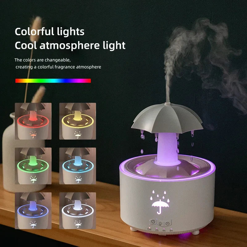Aromatherapy Rotating Water Droplet LED Umbrella Humidifier – Relax, Refresh, Rejuvenate!