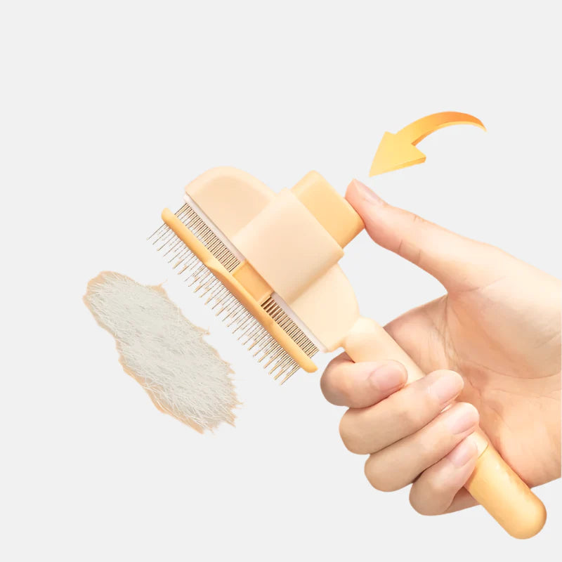 Self-Cleaning Pet Flea Comb Grooming Brush – Keep Your Pet Happy & Pest-Free!