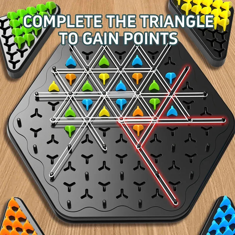 Chain Triangle Chess Triggle Rubber Band Peg Game – A Strategic Battle of Wits!