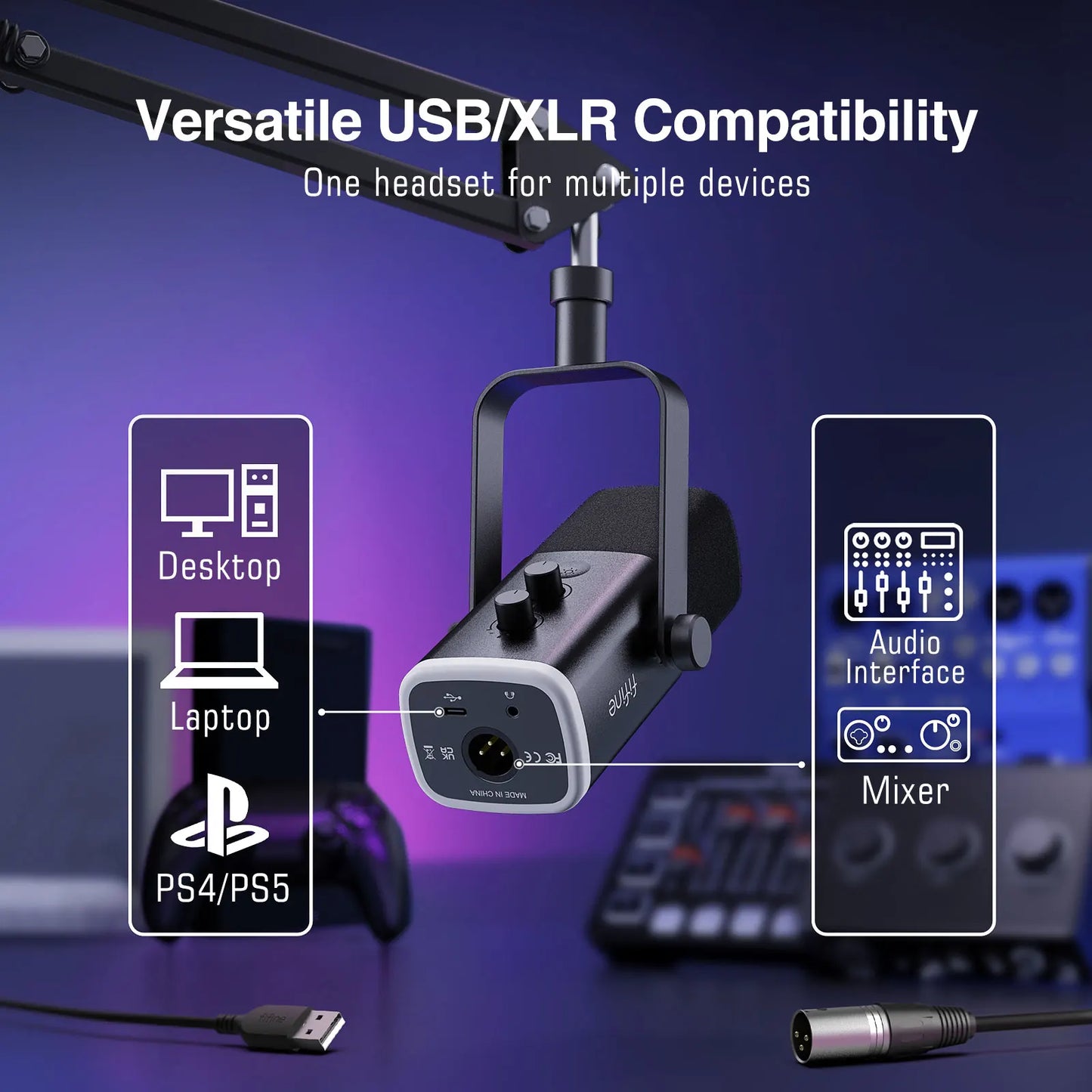 Dynamic XLR & USB-C Microphone Kit