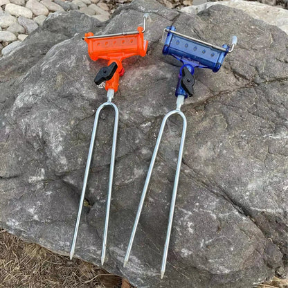 AquaGrip™ 🎣🔒 – 360° Self-Locking Fishing Rod Holder with Adjustable Bracket