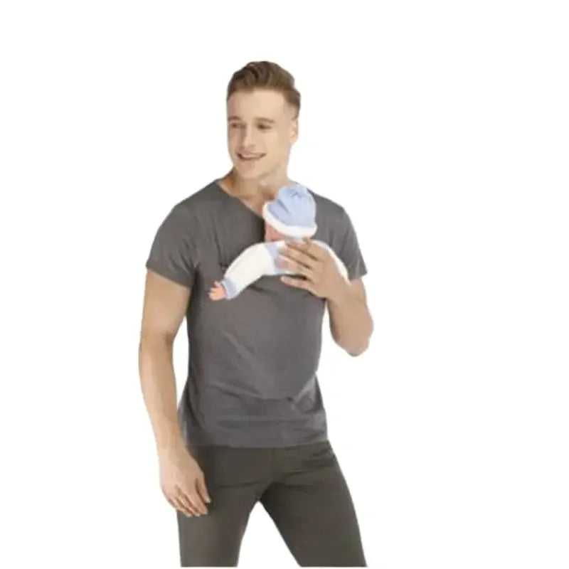 Men’s Baby Carrier Safety Kangaroo Pocket Shirt – Comfort, Bonding & Hands-Free Convenience!