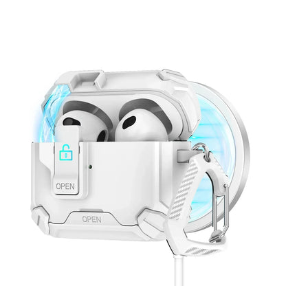 🔐 MagLock™ AirPods Case – Magnetic, Dustproof & Kickstand Cover