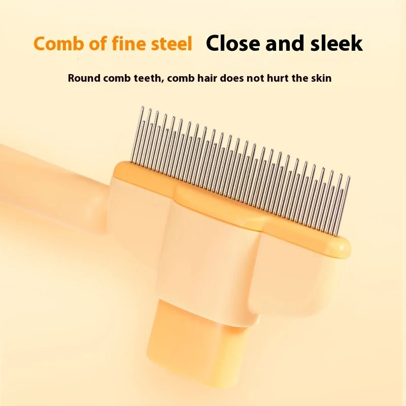 Self-Cleaning Pet Flea Comb Grooming Brush – Keep Your Pet Happy & Pest-Free!