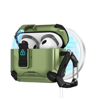 🔐 MagLock™ AirPods Case – Magnetic, Dustproof & Kickstand Cover