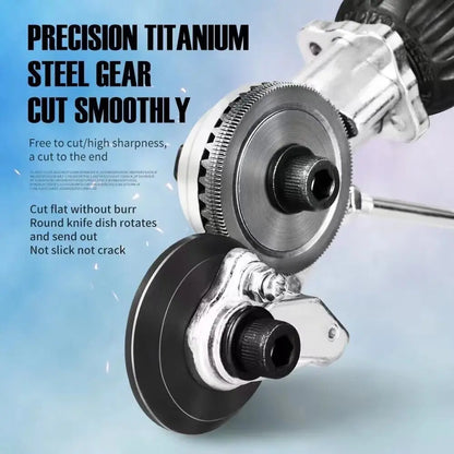 MetalMaster™ ⚙️✂️ – Electric Drill Shears Attachment for Precise Metal Cutting