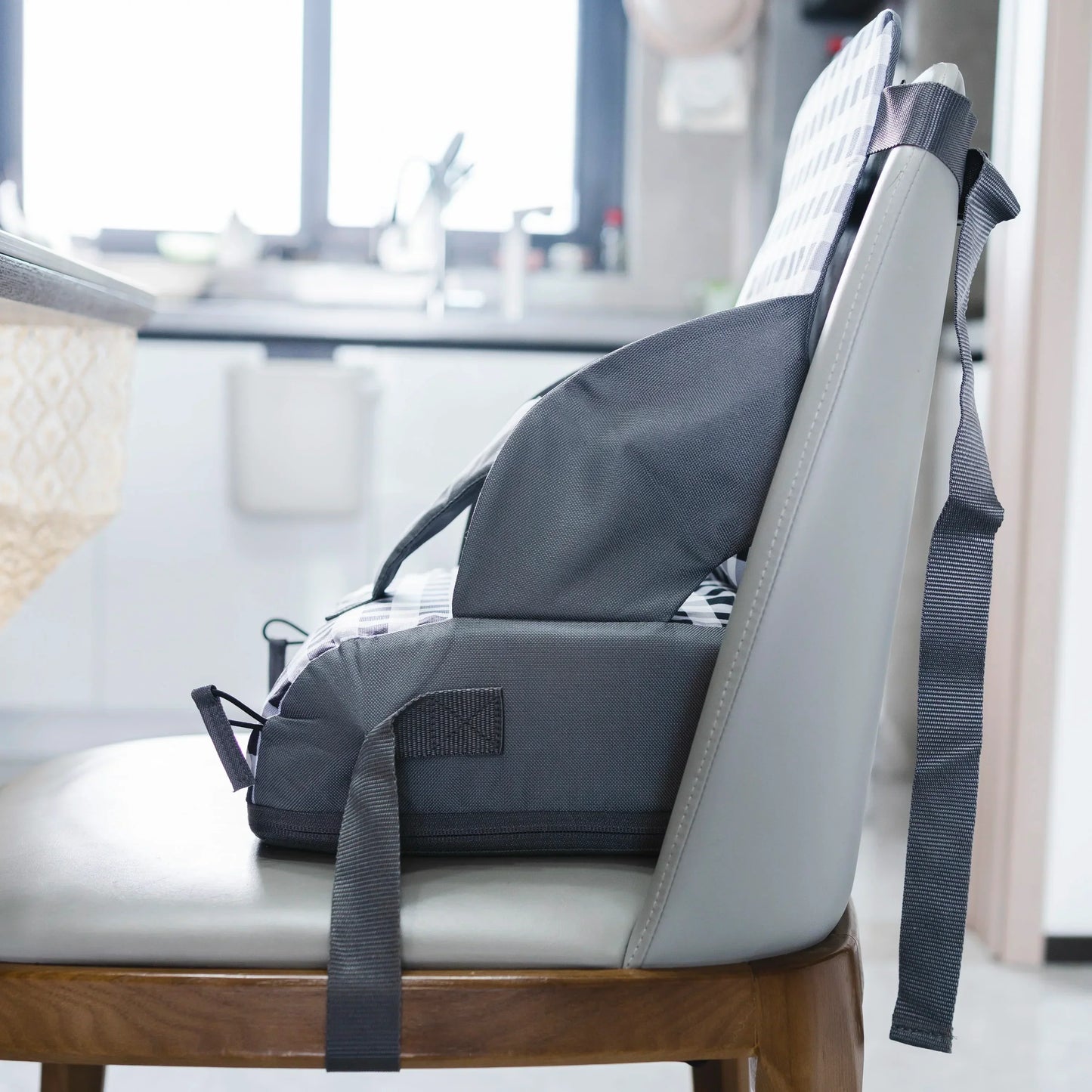 Toddler Booster Seat Pad with Safety Belt – Lightweight & Portable