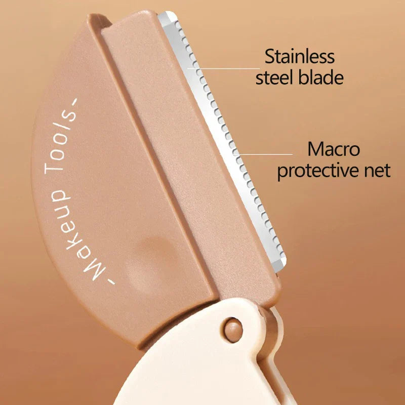 Portable Folding Eyebrow Razor – Stainless Steel Blade