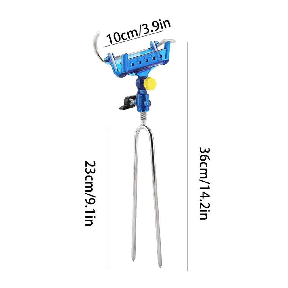 AquaGrip™ 🎣🔒 – 360° Self-Locking Fishing Rod Holder with Adjustable Bracket