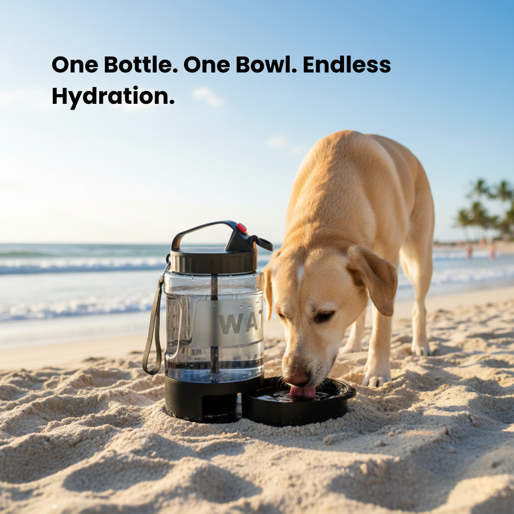 Portable Dog Water Bottle With Bowl