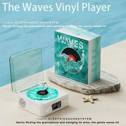 Premium Waves Retro Bluetooth Vinyl Record Player – Nostalgic Charm Meets Modern Sound!