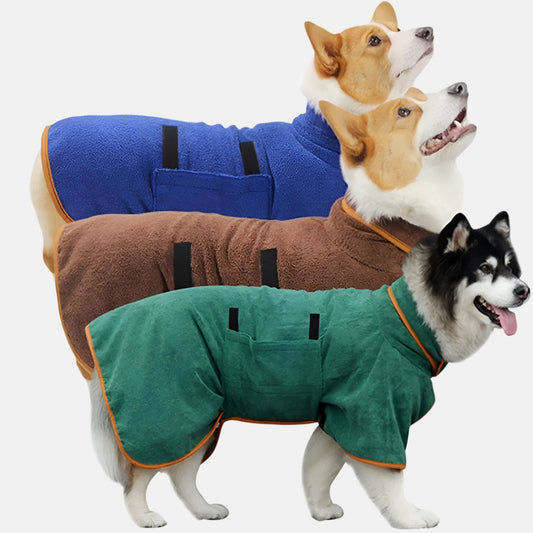 Dog Super Quick-Dry Absorbent Towel Bathrobe – Keep Your Pup Warm & Cozy!