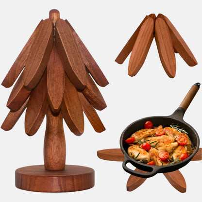 Artisanal Wooden Coasters & Trivets Set – Natural Elegance Meets Everyday Functionality!