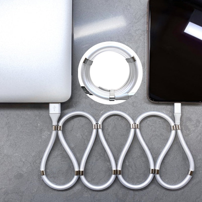 Retractable Fast Charging Magnetic Data Cable