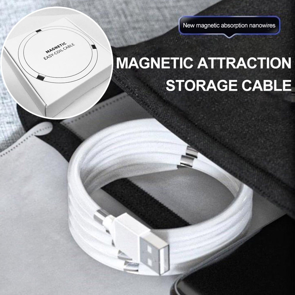 Retractable Fast Charging Magnetic Data Cable