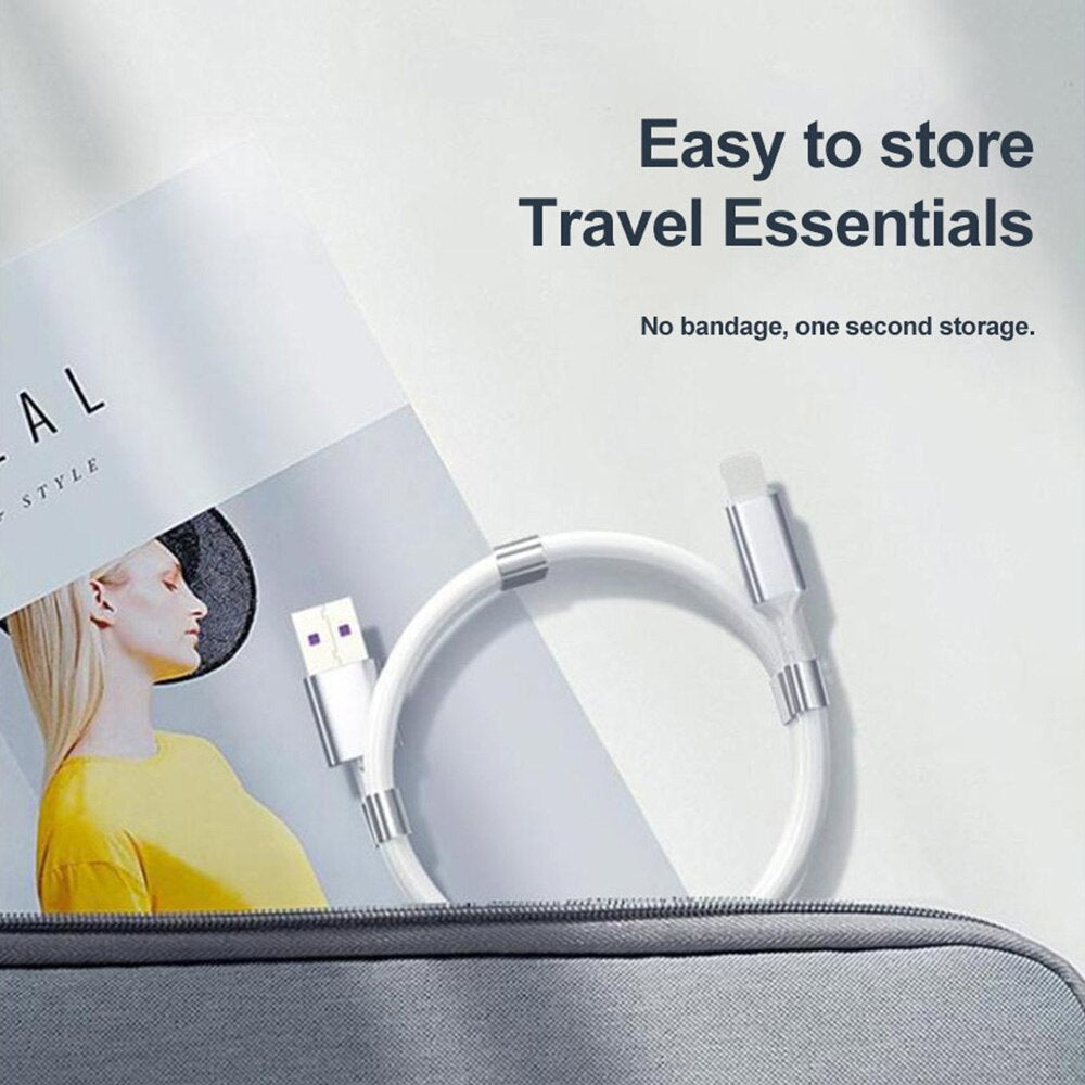 Retractable Fast Charging Magnetic Data Cable