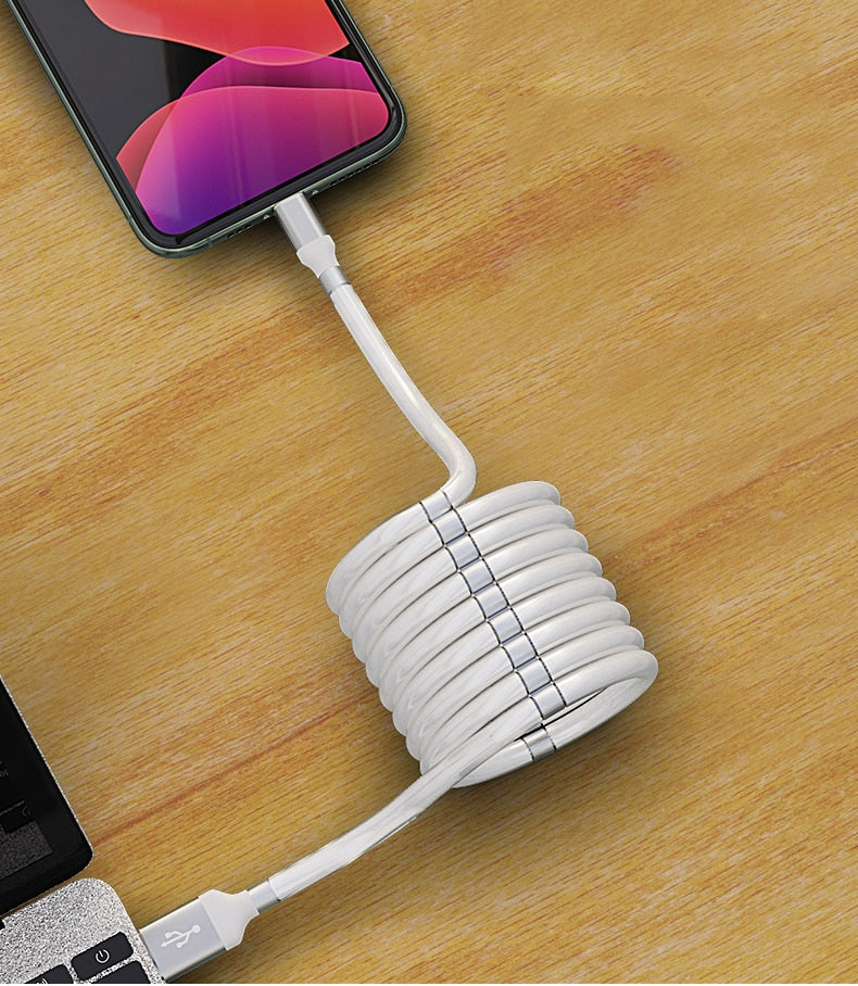 Retractable Fast Charging Magnetic Data Cable