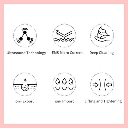 Ultrasonic Skin Scrubber Deep Face Cleaning